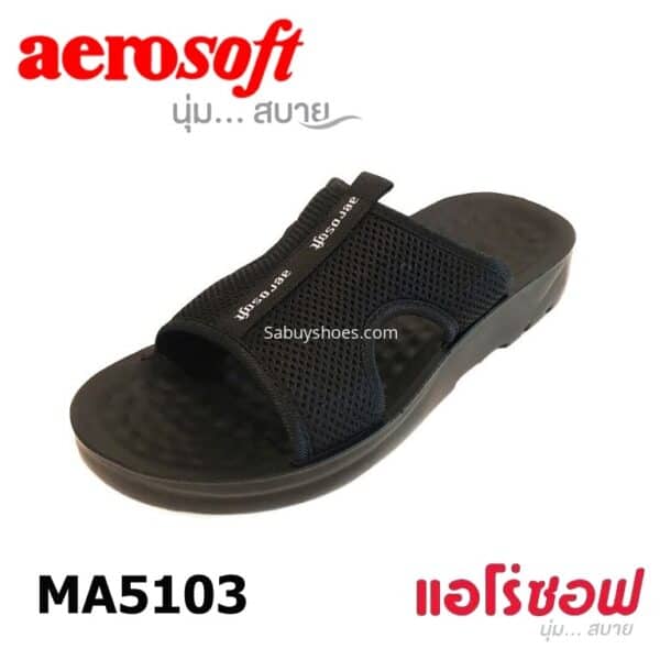 รองเท้าแตะ aerosoft MA5103 หน้าผ้าพื้น PU