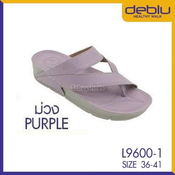 รองเท้าแตะ คีบโป้ง เดอบลู Deblu รุ่น L9600-1 พื้นสูง 1.5 นิ้ว - Image 14