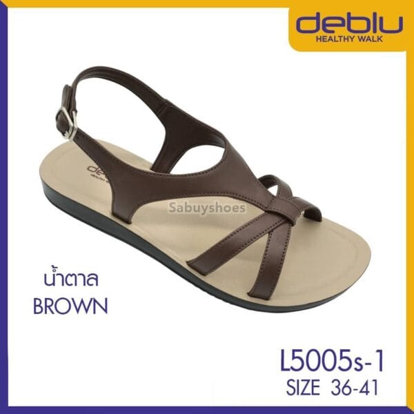 รองเท้ารัดส้น Deblu เดอบลู รุ่น L5005s-1 ไซส์ 36-41 น้ำหนักเบา พื้นนุ่มใส่สบาย - Image 8