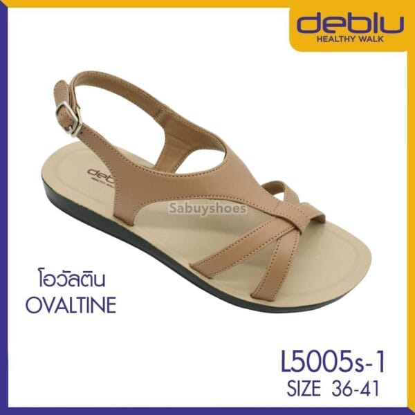 รองเท้ารัดส้น Deblu เดอบลู รุ่น L5005s-1 ไซส์ 36-41 น้ำหนักเบา พื้นนุ่มใส่สบาย - Image 6