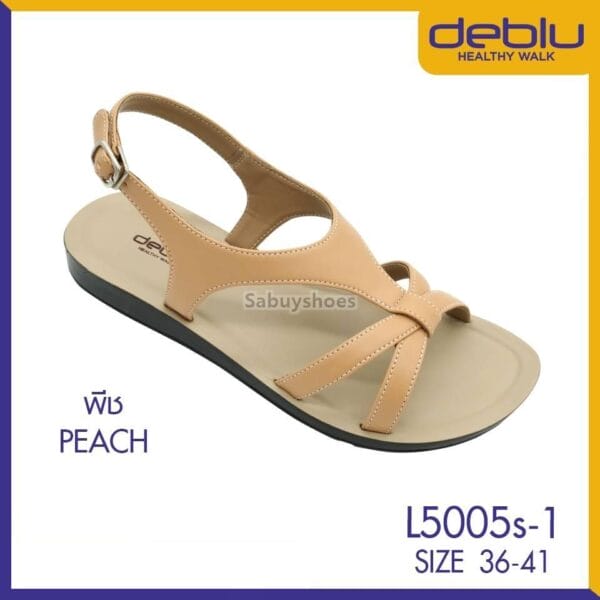 รองเท้ารัดส้น Deblu เดอบลู รุ่น L5005s-1 ไซส์ 36-41 น้ำหนักเบา พื้นนุ่มใส่สบาย - Image 5