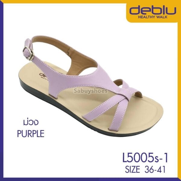 รองเท้ารัดส้น Deblu เดอบลู รุ่น L5005s-1 ไซส์ 36-41 น้ำหนักเบา พื้นนุ่มใส่สบาย - Image 3