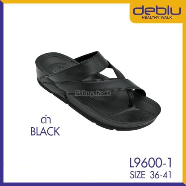 รองเท้าแตะ คีบโป้ง เดอบลู Deblu รุ่น L9600-1 พื้นสูง 1.5 นิ้ว - Image 13