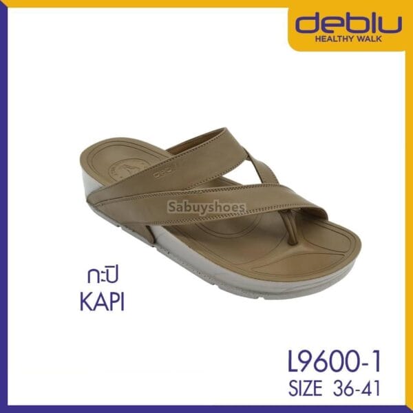 รองเท้าแตะ คีบโป้ง เดอบลู Deblu รุ่น L9600-1 พื้นสูง 1.5 นิ้ว - Image 11