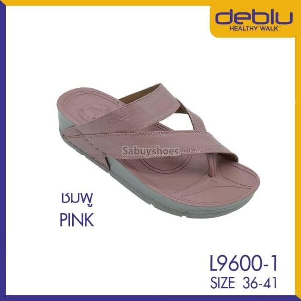 รองเท้าแตะ คีบโป้ง เดอบลู Deblu รุ่น L9600-1 พื้นสูง 1.5 นิ้ว - Image 6